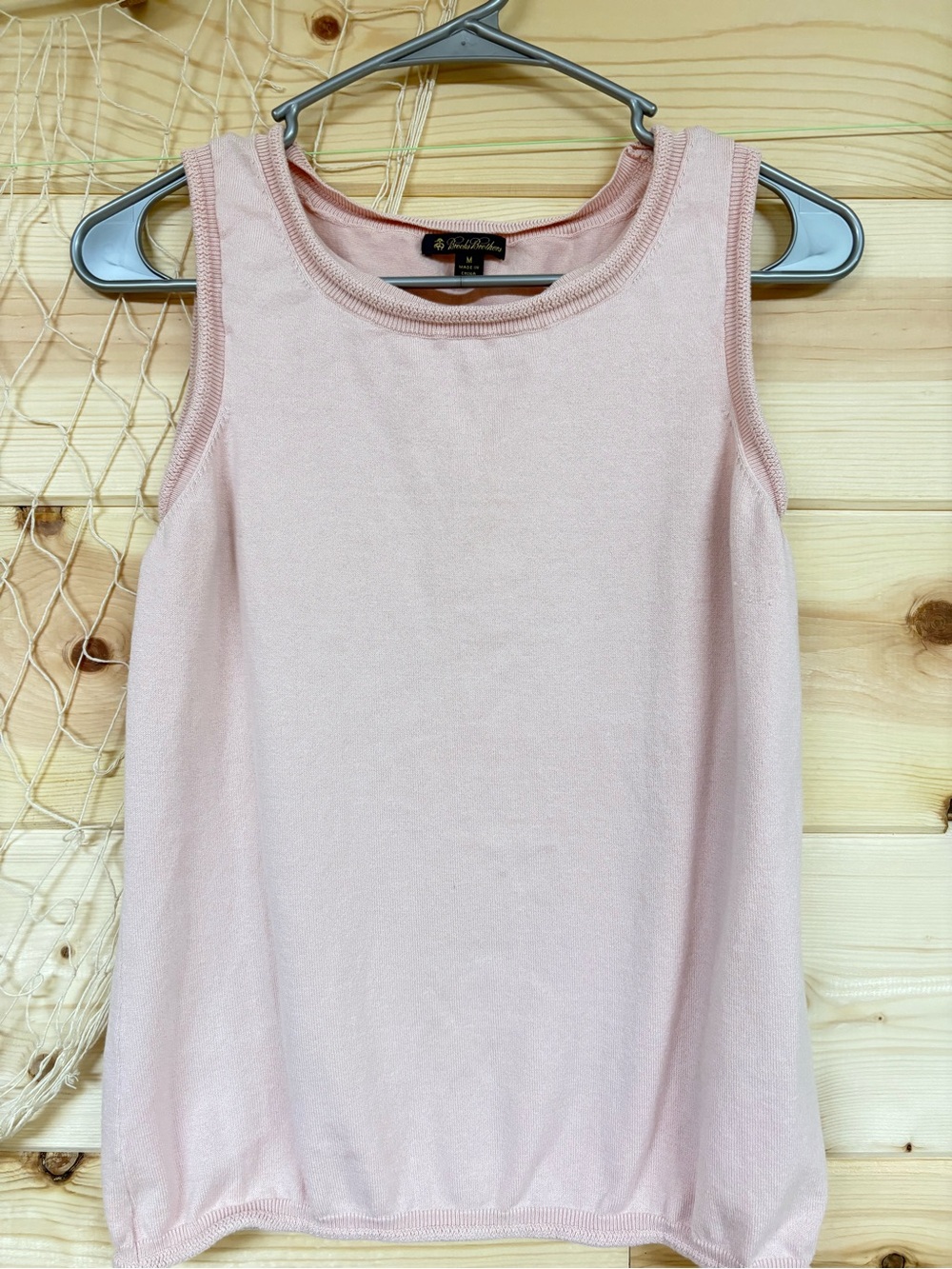 Brooks Brothers Pale Pink Sleeveless Knit Tank